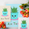 Aloe There Mockup 2 Printable greeting card in A5, A6, Half Letter, and 5x7 sizes