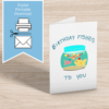 Birthday Fishes to You – hand-drawn cute birthday fishes – printable birthday greeting card – punny dad joke – A4, A5, A6, US Letter, 5x7 – print at home