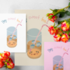 Hey Sweet Tea Mockup 2 Printable greeting card shown in multiple sizes – A4, A5, A6, US Letter, 5x7 – easy to print at home or at a print shop