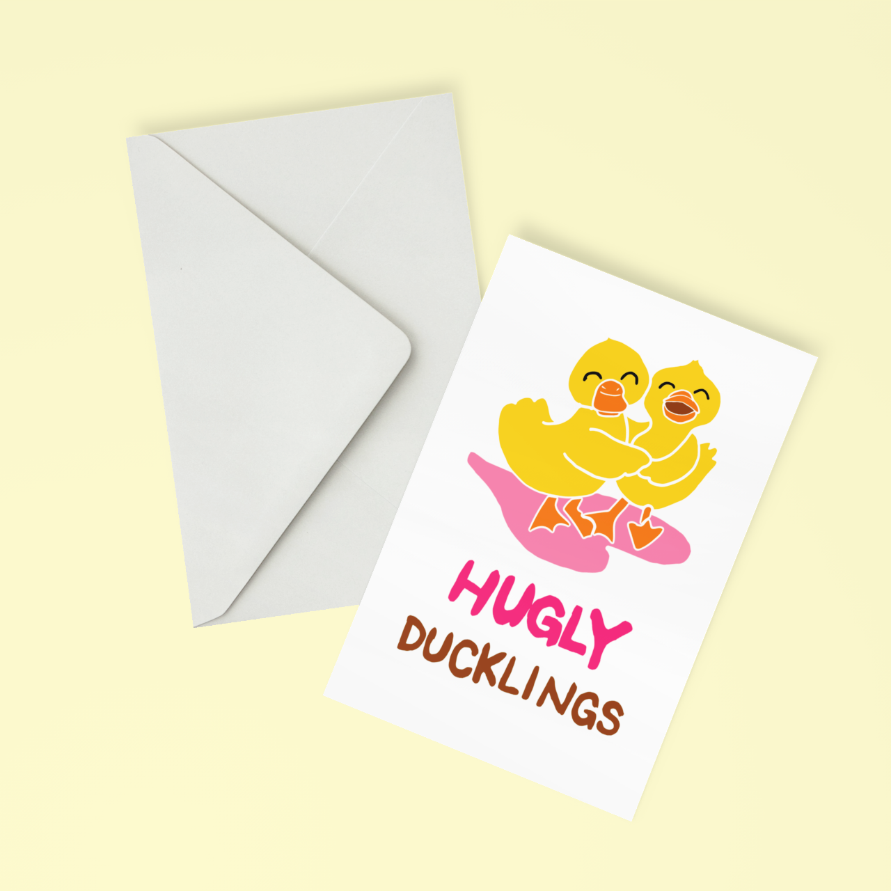 Hugly Ducklings Mockup with envelope