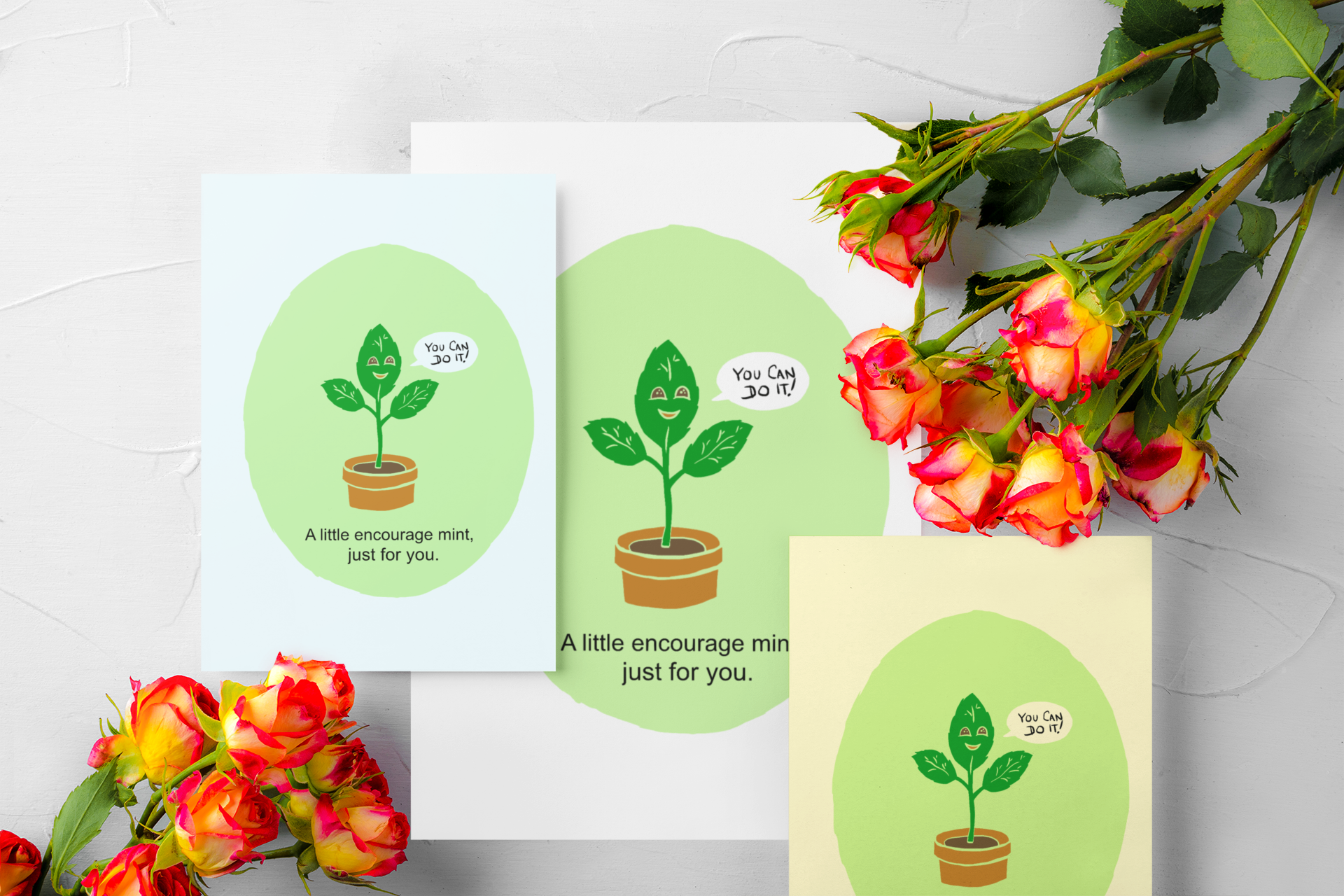 mockup-of-three-wedding-programs-with-some-flowers-around-them-m25161-r-el2 Printable greeting card in A5, A6, Half Letter, 5x7 and US Letter sizes