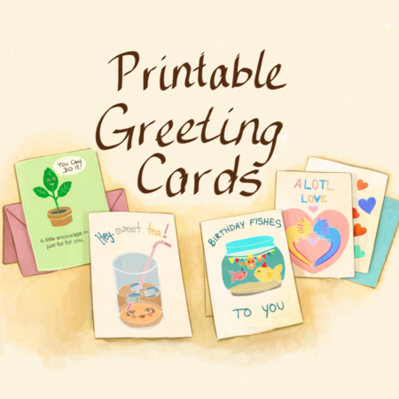 Printable greeting cards tile